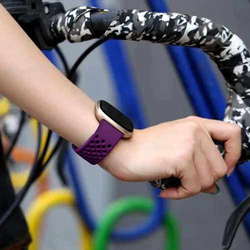 Vista 4 de Maledan Compatible con Fitbit Sense Band Fitbit Versa 3 Band Fitbit Sense 2 Band Fitbit Versa 4 Bandas, correa de reloj deportiva impermeable