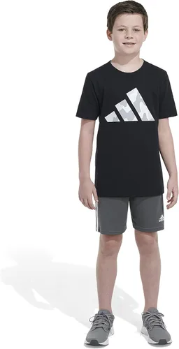 Vista 3 de adidas Baby Boys' Toddler Short Sleeve Cotton Bos Ghost Logo T-Shirt