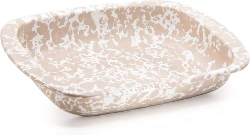 Vista 6 de Golden Rabbit Enamelware - Molde para hornear, 3 cuartos de galón, Black Swirl