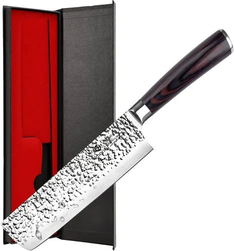 Vista 12 de imarku Juego de cuchillos de cocina de 5 piezas, juego de cuchillos Negro marrón