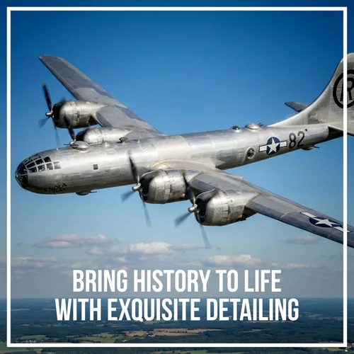 Vista 7 de Daron Worldwide Trading B-29 Superfortress Enola Gay Vehículo (escala 1:200), Blanco