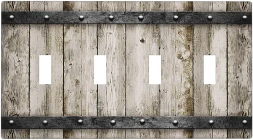 Vista 109 de Placa de pared eléctrica de 1 gang sin dispositivo en blanco, bohemio naranja vintage años 70 60s beige amanecer puesta de sol mediados de siglo