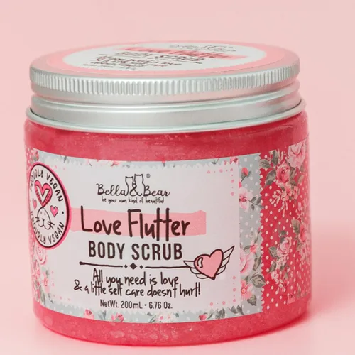 Vista 2 de Bella & Bear Love Flutter - Exfoliante y nutritivo para una piel suave e hidratada, regalo perfecto de San Valentín para mimar a tus seres queridos