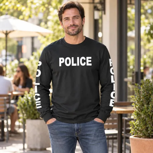 Vista 3 de Policía - Novedad Policía de Deber Policial - Camiseta de manga larga