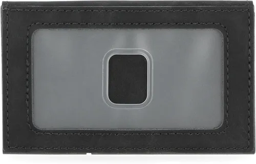 Vista 2 de Steve Madden Cartera minimalista para hombre, tarjetero desplegable y ventana de identificación