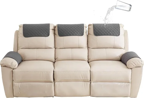 Vista 22 de XMAYODS Funda impermeable para sillón con reposabrazos, fundas antideslizantes para sofá y reposacabezas, fundas para respaldo, fundas para sillón
