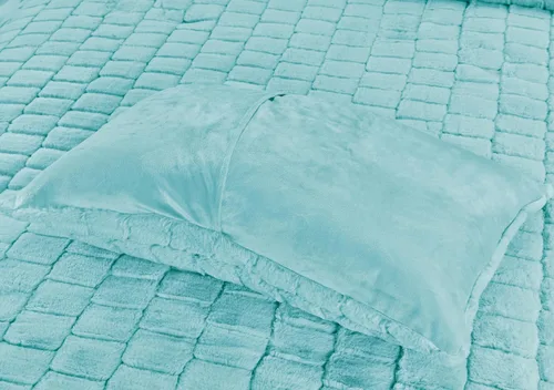 Vista 4 de Elegant Comfort Lujoso juego de edredón de piel sintética esponjosa de 3 piezas – Alternativa de plumón cálida para todas las estaciones – Ultra