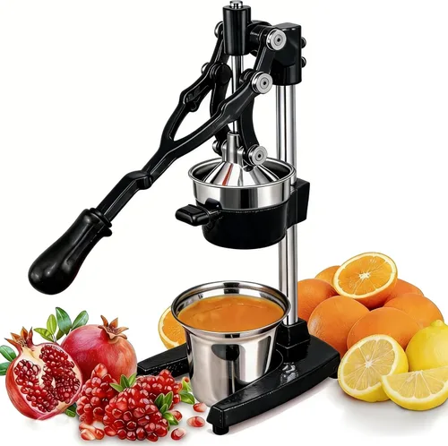 Vista 10 de Prensa Manual de Mano de Hierro Fundido Comercial de Servicio Pesado Naranja Cítricos Limón Lima Toronja Granada Exprimidor de Jugo de Fruta