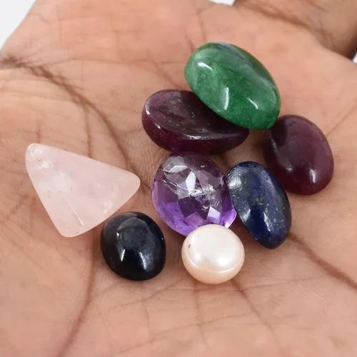 Vista 3 de Certificado Skyjewels Mezcla de 74.45 Ct Lotes de Piedras Preciosas, Rubí, Esmeralda, Zafiro Azul, Piedras Preciosas Minadas de Tierra, Gema, Gema