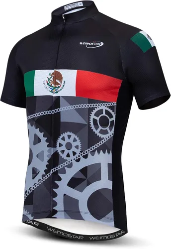 Vista 4 de Weimostar Hombre Ciclismo Jersey y pantalones cortos Sets manga corta reflectante