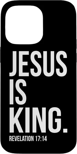 Vista 21 de Jesus is King Bible Scripture Quote Christian Case for iPhone 17