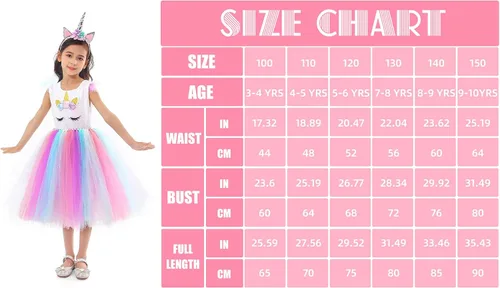 Vista 5 de PinkBeautiM Vestido tutú de unicornio para niñas, disfraz de unicornio de lentejuelas para niña con diadema, vestidos de fiesta de cumpleaños de 3 a