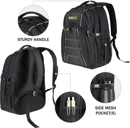 Vista 4 de Olympia Tools Mochilas de viaje, negras, 13.8 7.9 18.5 pulgadas, Negro -, Mochilas de viaje