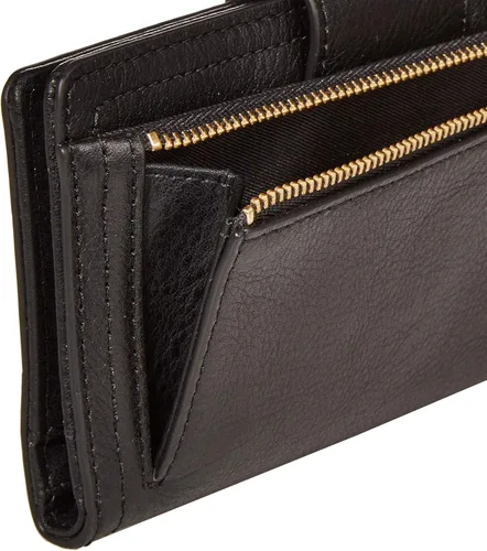 Vista 3 de Fossil - Cartera de piel Logan con lengüeta de bloqueo de interferencia de radiofrecuencia para mujer