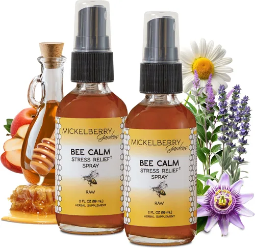 Vista 11 de Mickelberry Gardens Spray de miel relajante – Alivio natural de la tensión y apoyo para dormir con manzanilla, lavanda y hierbas orgánicas – 2 onzas