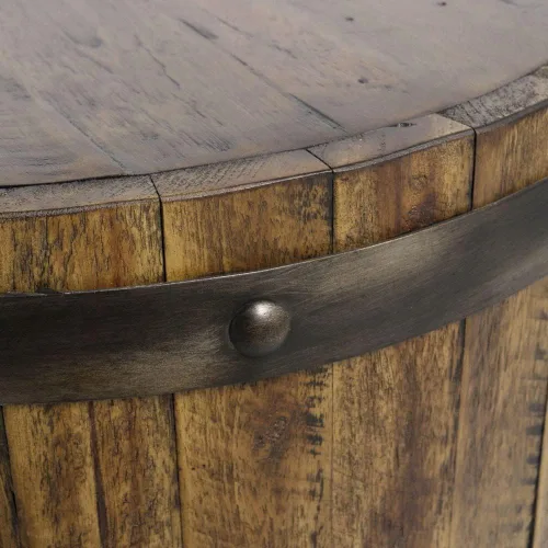 Vista 4 de Uttermost Ceilán - Mesa decorativa de barril de vino de 24 pulgadas