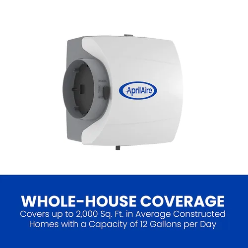 Vista 2 de AprilAire 500M Humidificador para toda la casa, humidificador manual y compacto para conectar al sistema de ventilación, humidificador de gran