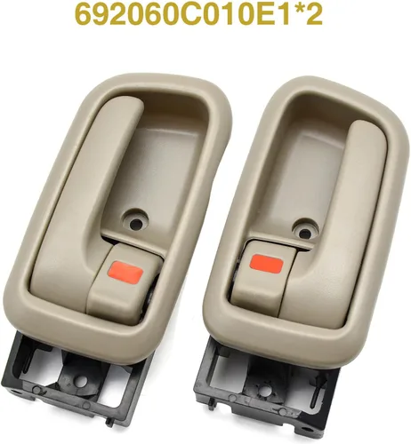 Vista 3 de 2 manijas de puerta interiores con bisel para Toyota Tundra 2000-2006 lado del pasajero delantero 81257, 69206-0C010-E1, 692060C010E1