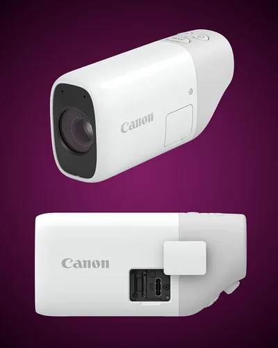 Vista 3 de Kit de Monocular Digital con Zoom de Canon con Cargador USB-C, Tarjeta microSD, PowerShot Zoom, Zoom Óptico de 400mm, Zoom Digital de 800mm, Blanco