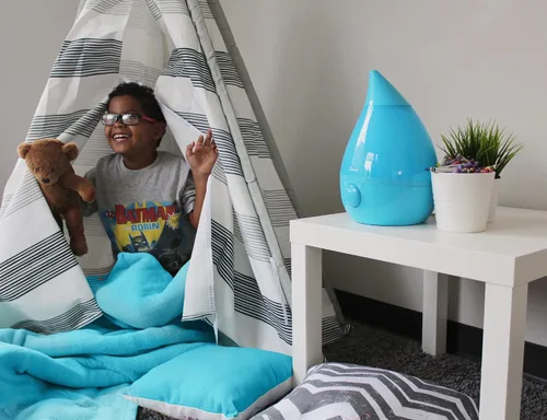 Vista 7 de Crane - Humidificador ultrasónico de vapor frío para dormitorio, cuarto del bebé, habitación de niños, plantas u oficina, tanque grande de 1 galón