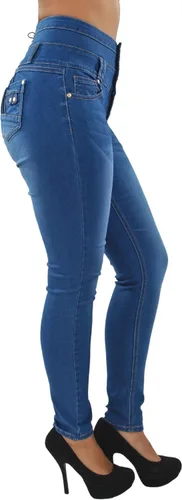 Vista 5 de Fashion2Love - Pantalones colombianos levanta glúteos, ajustados, de cintura alta (ML1)