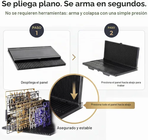Vista 6 de HUBEST Organizador de piezas de modelo, estante plegable en forma de L
