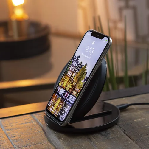 Vista 8 de TYLT Crest - Cargador inalámbrico redondo, almohadilla de carga inalámbrica rápida universal, certificado QI de 10 W Max, compatible con iPhone