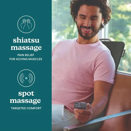 Vista 2 de Homedics Cojín de masaje Shiatsu ultra delgado con calor - Cobertura