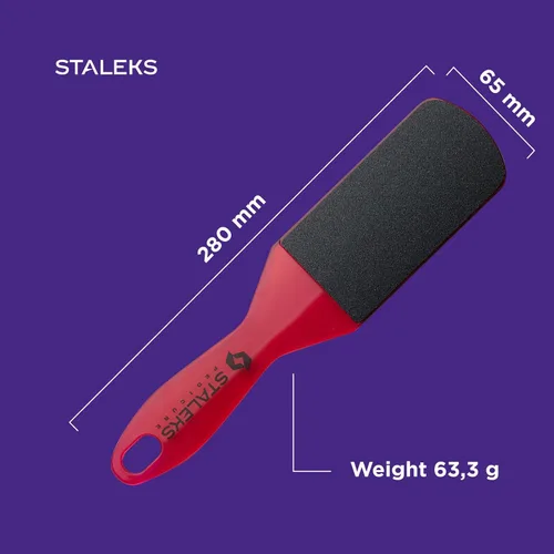 Vista 7 de STALEKS PRO Expert 10 Tipo 2 - Lima de pie de plástico (grano 80/120), herramienta ergonómica de pedicura de doble cara para callos y piel