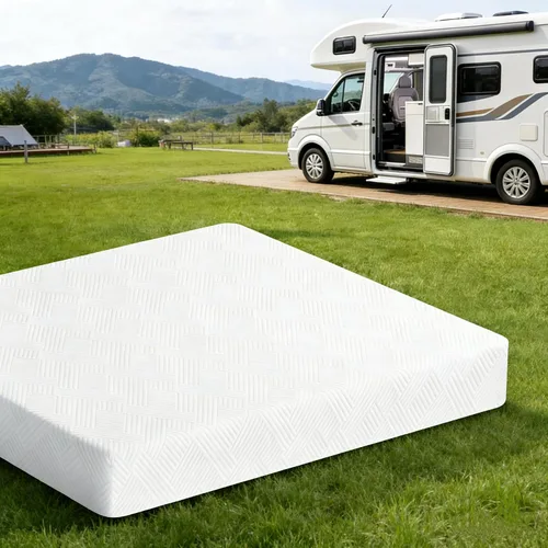 Vista 11 de Colchón tamaño Queen de 10 pulgadas, colchón de espuma viscoelástica de gel Blanco