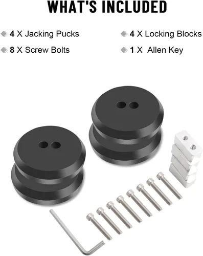 Vista 7 de Samman Corvette Jack Pucks - Adaptador de aluminio compatible con Chevrolet Corvette C5 C6 C7 C8, almohadillas de elevación sin enjuague compatibles