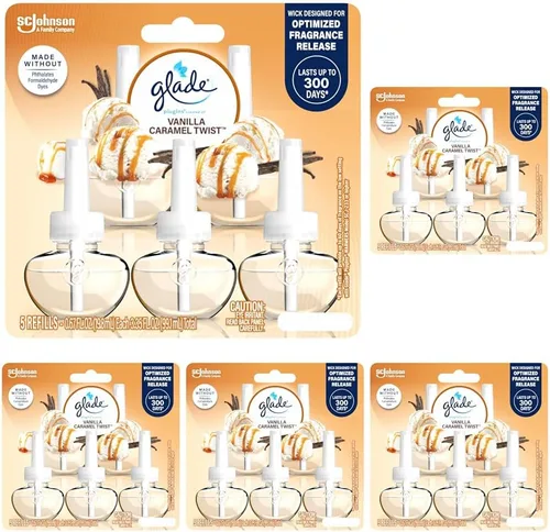 Vista 11 de Glade PlugIns - Repuestos de ambientador, aceites esenciales perfumados para el hogar y el baño, aroma Apple Cinnamon, 3.35 onzas líquidas, 5