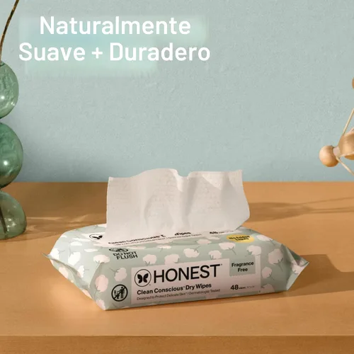 Vista 4 de The Honest Company - Toallitas secas de algodón orgánico 100% puro, 192