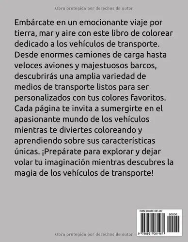 Vista 2 de Vehículos para colorear (Spanish Edition)