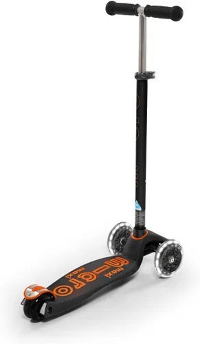 Vista 5 de Micro Kickboard – Maxi Deluxe LED – Monopatín pequeño de tres ruedas, inclinado a girar, diseño suizo para niños con ruedas con luces LED activadas