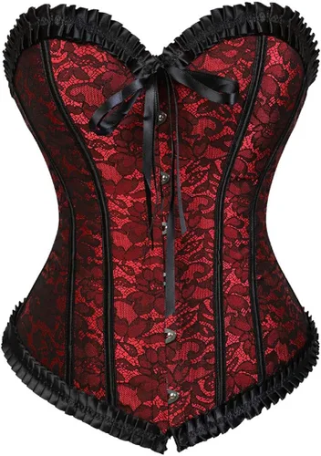 Vista 4 de Kranchungel Vestido con corsé estilo renacentistasteampunkgóticoburlesque para mujer