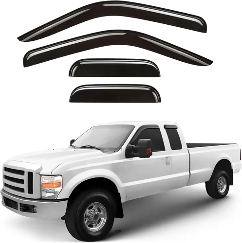 Vista 22 de Deflectores de ventana tintados ahumados con cinta adhesiva para ventana lateral, deflectores de lluvia compatibles con Toyota RAV4 2013-2018 - 4