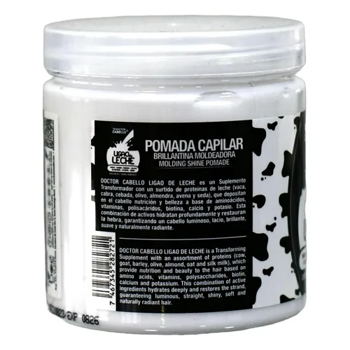 Vista 3 de Doctor Cabello Ligao de Leche Moldeado Shine Pomada 8.5 oz – Suplemento transformador para el cabello con proteínas de leche y biotina – Brillo