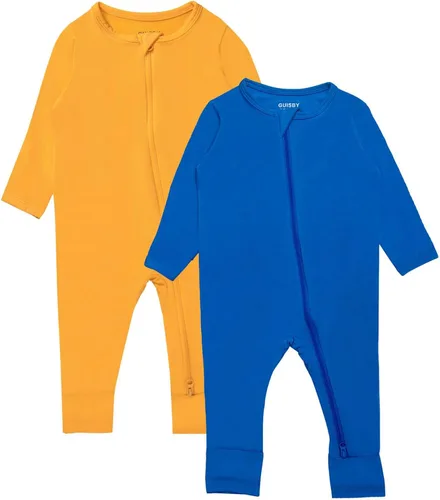 Vista 11 de GUISBY Mamelucos sin pies para bebé, pijamas de rayón con cremallera de 2 vías con pijama de manga larga Rosa claro