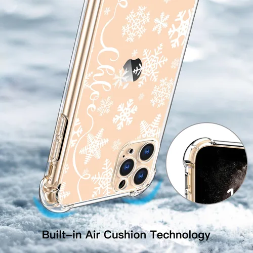 Vista 7 de LUXVEER Funda para iPhone 11 Pro con protector de pantalla, elegante diseño floral en TPU suave transparente, ajuste delgado, funda protectora
