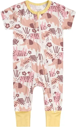 Vista 12 de Teach Leanbh Pijama de viscosa de bambú unisex para niños pequeños Azul Blanco/Cocodrilo