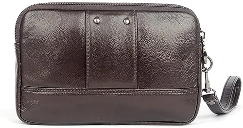 Vista 2 de Hebetag Cartera de cuero para hombre, organizador de muñeca
