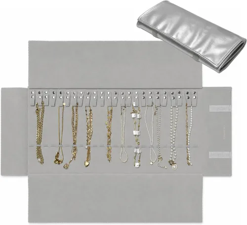 Vista 10 de UnionPlus Travel Necklaces Roll Organizer Anti-Tangle Air Blue Azul aire