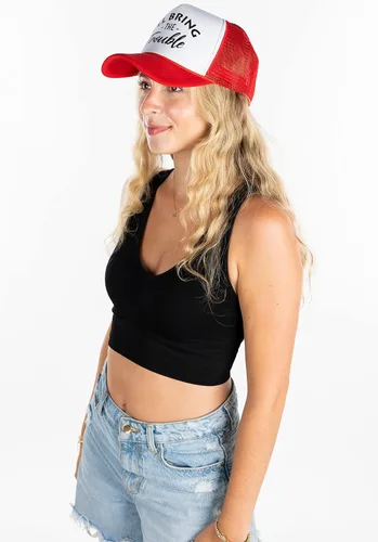 Vista 6 de Funky Junque Gorra de béisbol de malla para mujer, para despedida de soltera