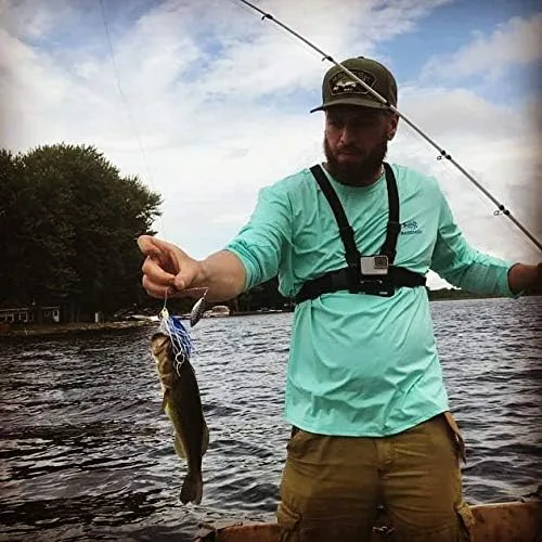 Vista 7 de Bassdash Camiseta de manga larga para hombre, ideal para pesca, con protección solar ultravioleta UPF 50+