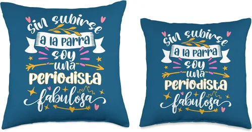 Vista 3 de Regalo Original Para Periodista Reportera UNA Periodista Fabulosa Mujer Regalos Graduación Periodismo Cojín 16x16, Multicolor