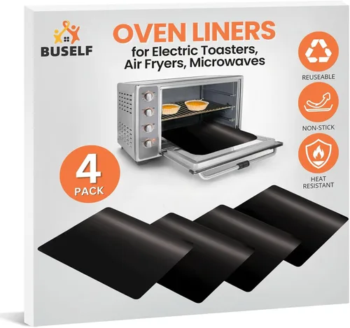 Vista 8 de Buself Revestimiento para horno tostador, compatible con Breville, Cuisinart, Black & Decker, Dash y más, revestimientos para freidora de aire