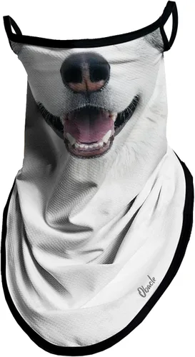 Vista 11 de Obacle Bandana facial con bucles para las orejas, polaina transpirable para el cuello para hombres y mujeres