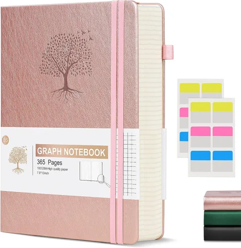 Vista 34 de Ansopu Cuaderno de puntos, 360 páginas numeradas, cuadrícula de puntos, de 8.5 x 11 pulgadas, papel de punto de 3.53 oz/m², tapa dura gruesa
