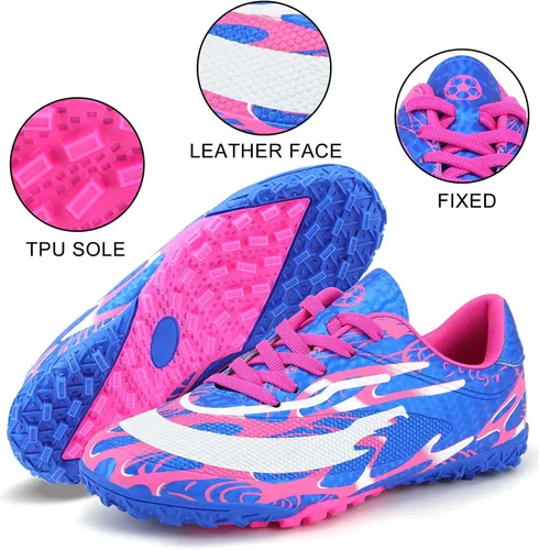 Vista 6 de Rhyme-Zeal Mens Soccer Shoes Athletic Turf Football Cleats Professional Indoor Outdoor Sneakers